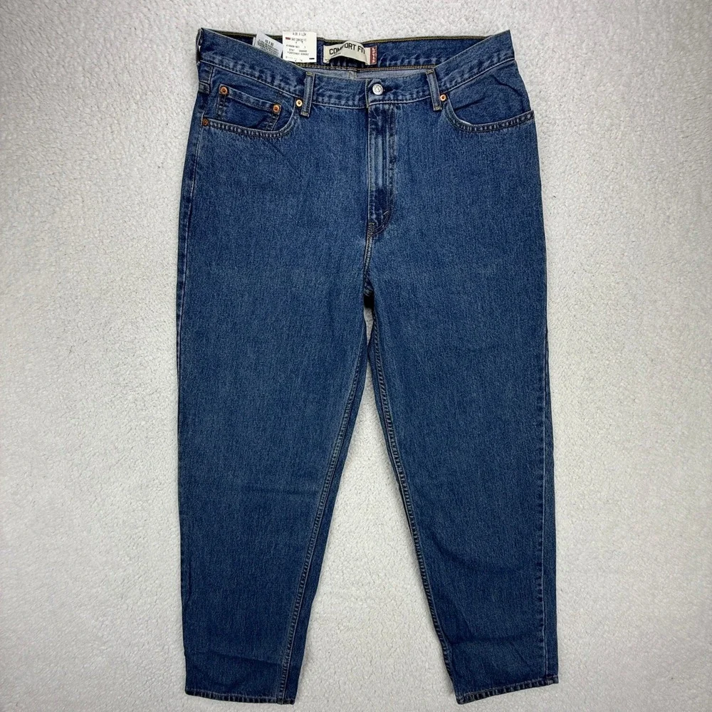 Vintage Levis 560 Loose Fit Tapered Leg Jeans Mens 36x34 Blue Denim NWT NOS